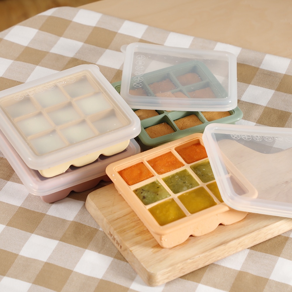 Haakaa Baby Food And Breast Milk Freezer Tray - 9 compartments Blush