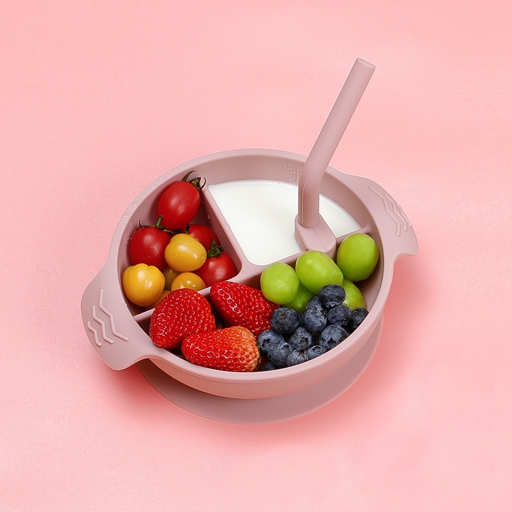 Haakaa Silicone Divided Suction Bowl - Rust