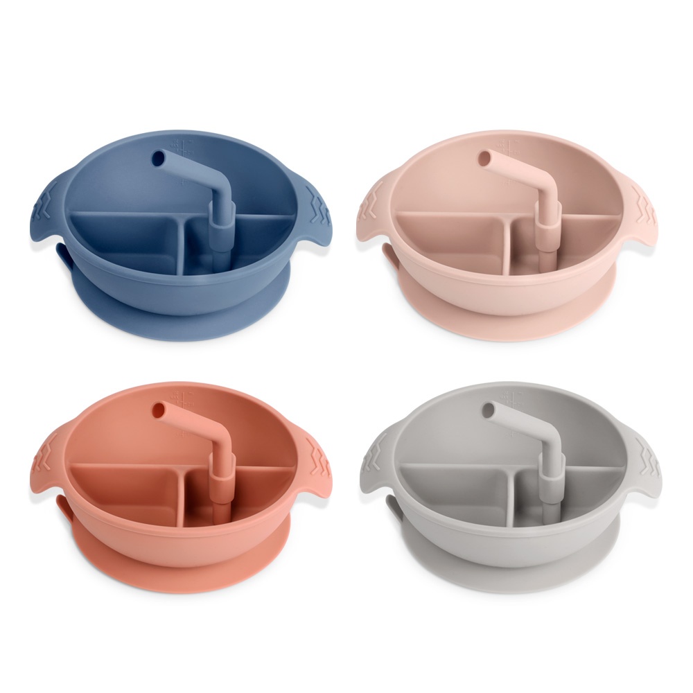 Haakaa Silicone Divided Suction Bowl - Blush