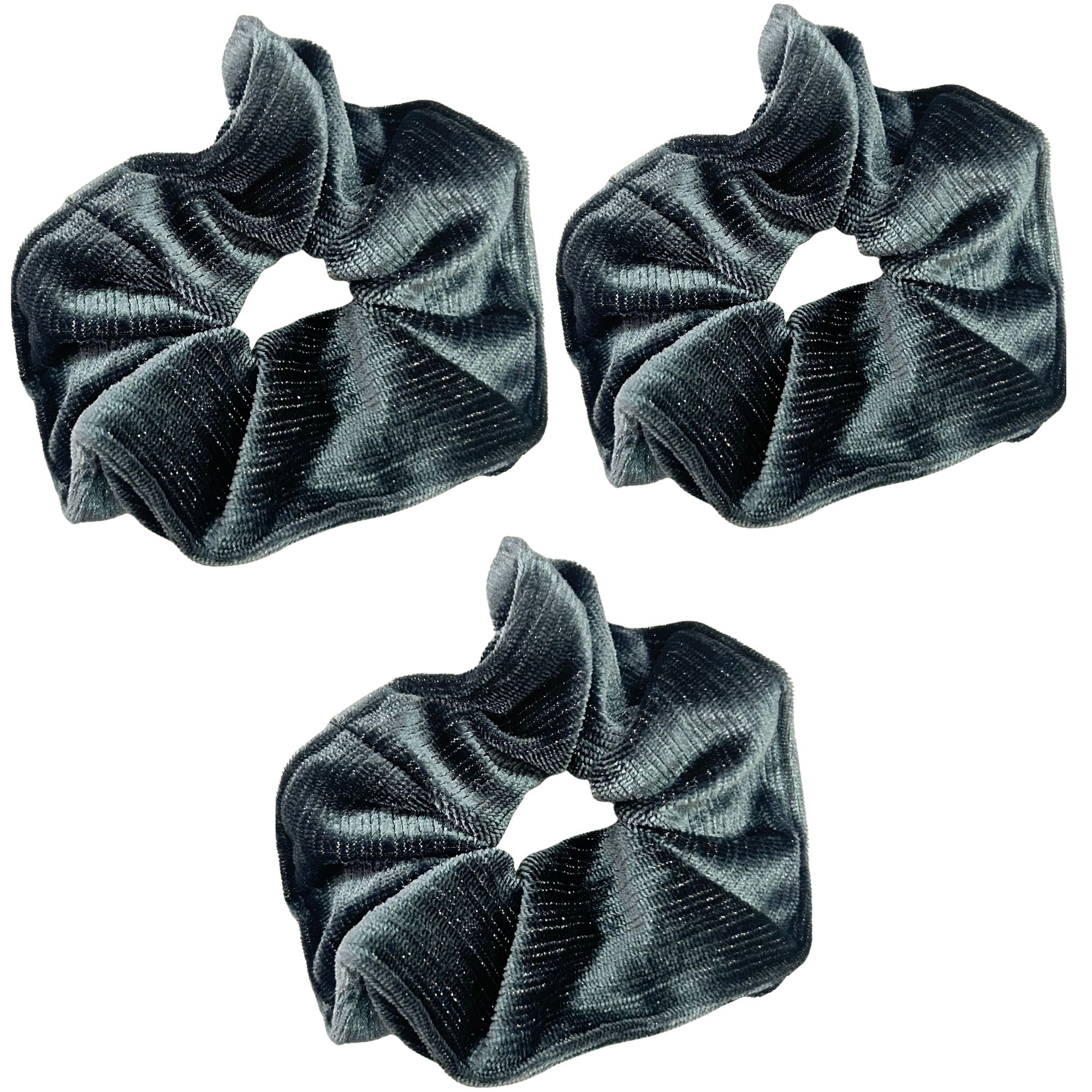APN-0149 PONYTAIL VELVET SILVER LINING 13cm