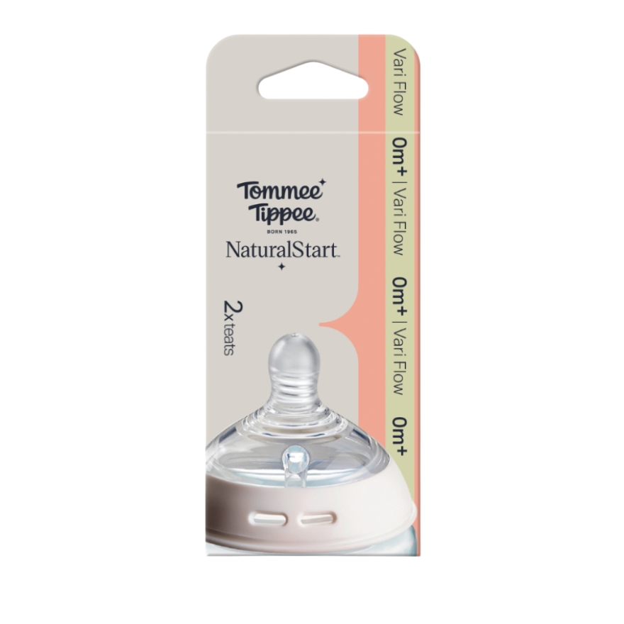 Tommee Tippee Teat Pk2 Natural Start Soft Vari Flow image