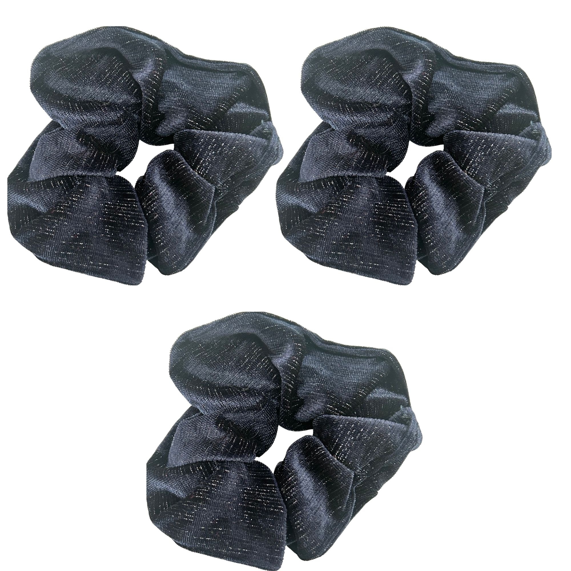 APN-0149 PONYTAIL VELVET SILVER LINING 13cm