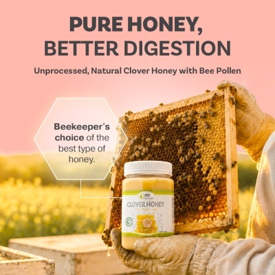 HDI - HDI Naturals™ Pure Clover Honey with Honeybee Pollen - Madu Asli dari New Zealand - 1kg