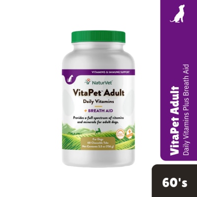 NATURVET Vitapet Adult Daily Vitamins Chewable Tablets 60s