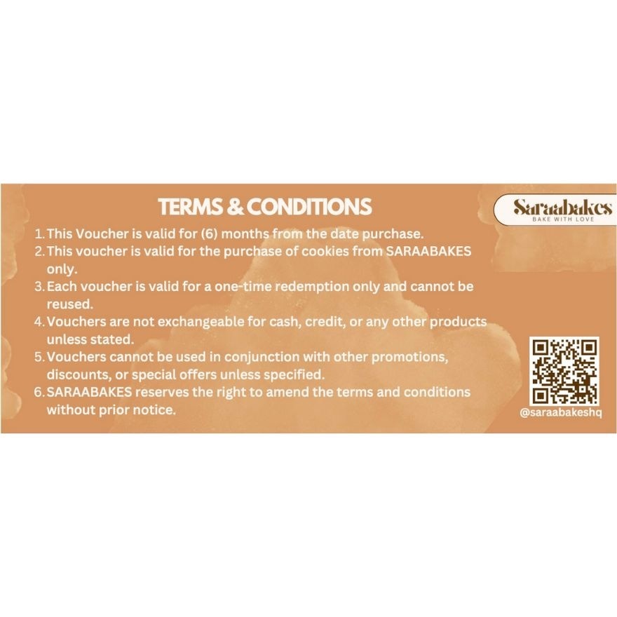 SARAABAKES COOKIES CASH VOUCHER RM100