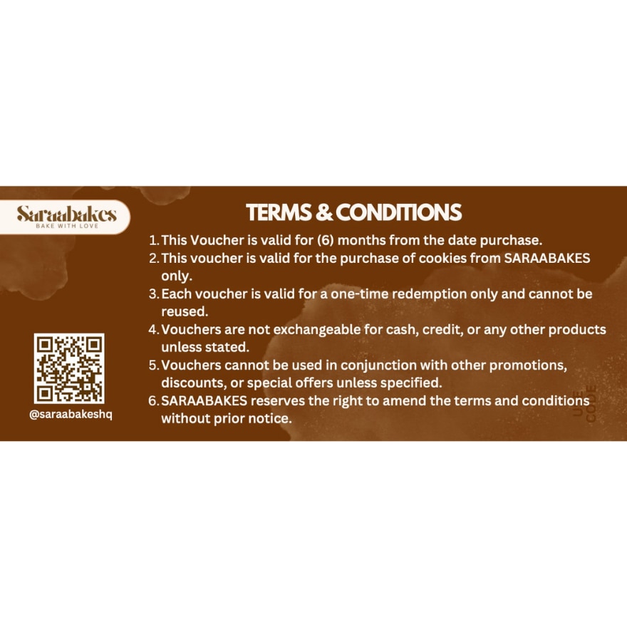 SARAABAKES COOKIES CASH VOUCHER RM75