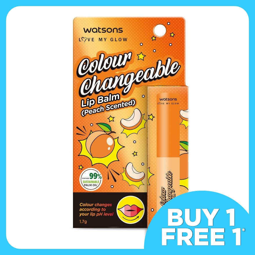Colour Changeable Lip Balm Peach 1.7g