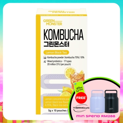 GREEN MONSTER - Kombucha Lemon Black Tea Flavoured 5gx10s