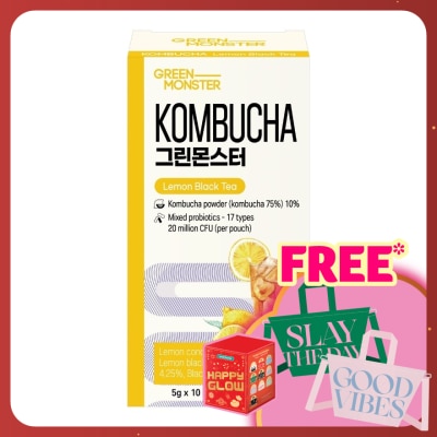 GREEN MONSTER Kombucha Lemon Black Tea Flavoured 5gx10s