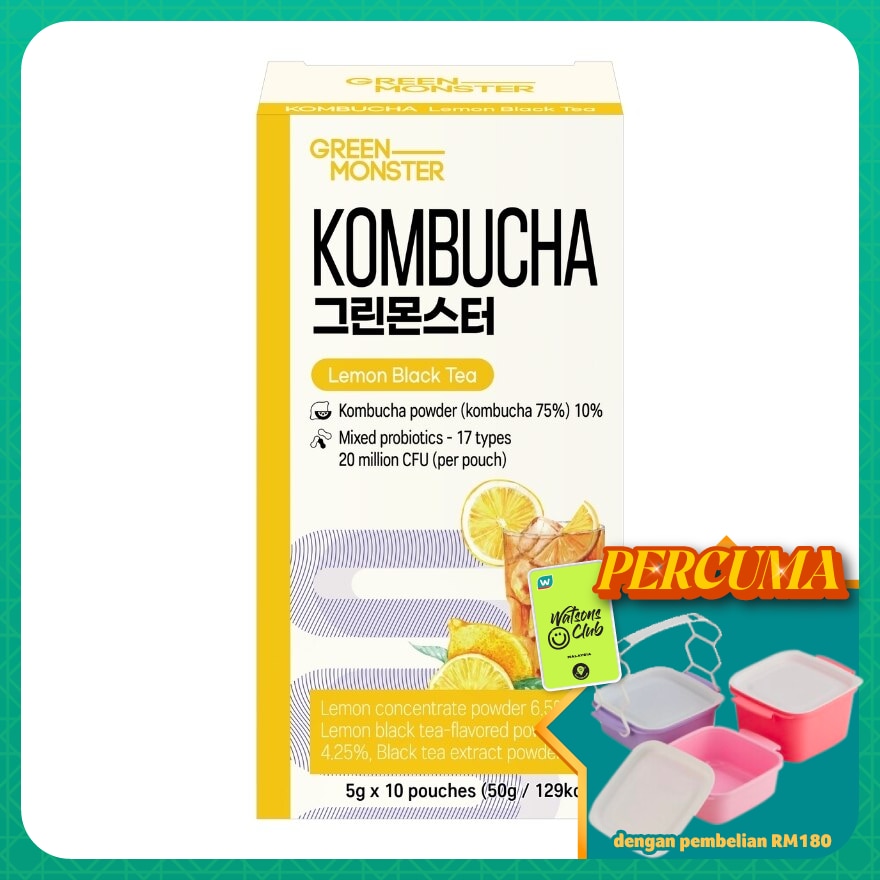 Kombucha Lemon Black Tea Flavoured 5gx10s