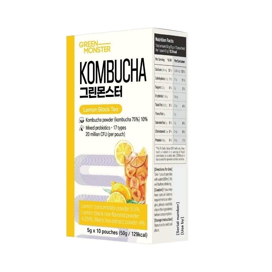 Kombucha Lemon Black Tea Flavoured 5gx10s