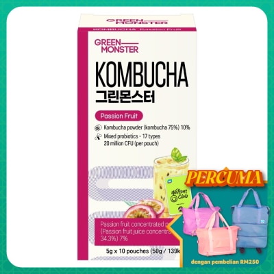 GREEN MONSTER - Kombucha Passion Fruit Flavoured 5gx10s