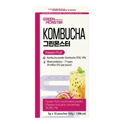 GREEN MONSTER Kombucha Passion Fruit Flavoured 5gx10s image