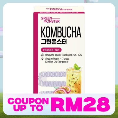 GREEN MONSTER Kombucha Passion Fruit Flavoured 5gx10s