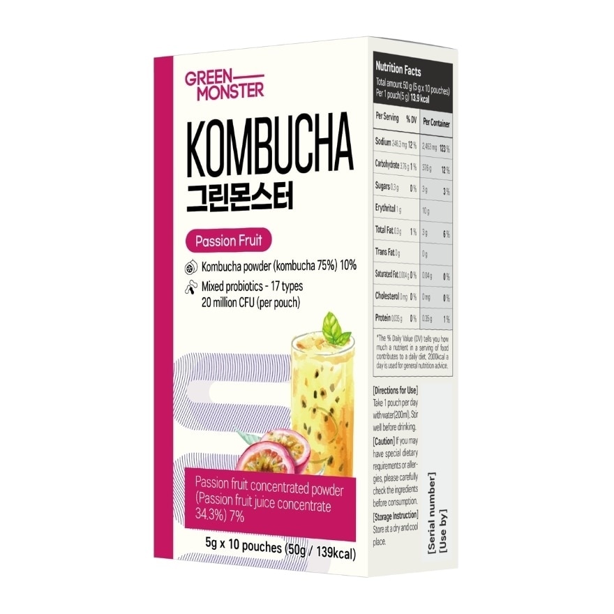 Kombucha Passion Fruit Flavoured 5gx10s