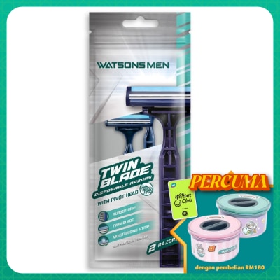 WATSONS MEN Men Twin Blade Disposable Razors 2S