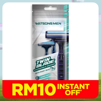 WATSONS MEN Men Twin Blade Disposable Razors 2S