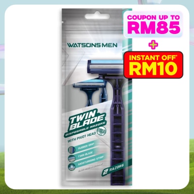 WATSONS MEN Men Twin Blade Disposable Razors 2S