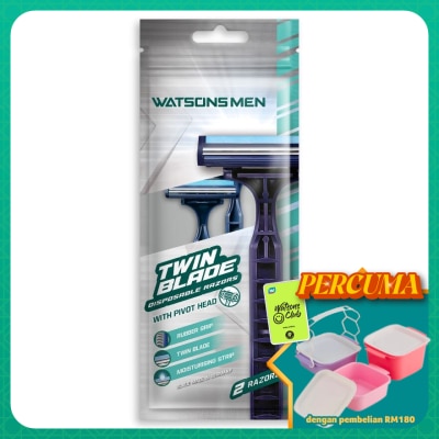 WATSONS MEN - Men Twin Blade Disposable Razors 2S