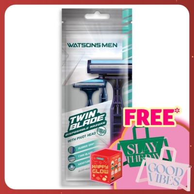 WATSONS MEN Men Twin Blade Disposable Razors 2S