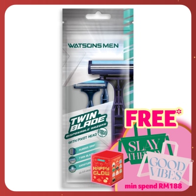 WATSONS MEN Men Twin Blade Disposable Razors 2S