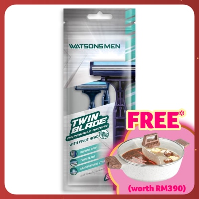 WATSONS MEN Men Twin Blade Disposable Razors 2S