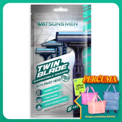 WATSONS MEN - Men Twin Blade Disposable Razors 6S