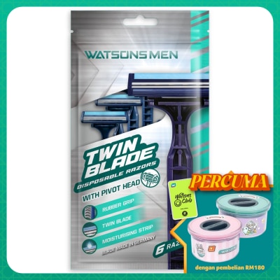 WATSONS MEN Men Twin Blade Disposable Razors 6S