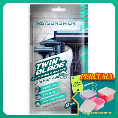 WATSONS MEN - Men Twin Blade Disposable Razors 6S