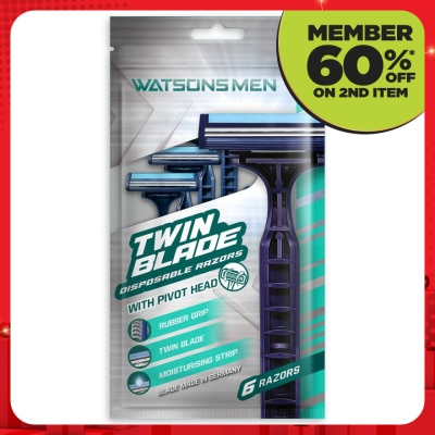 WATSONS MEN Men Twin Blade Disposable Razors 6S