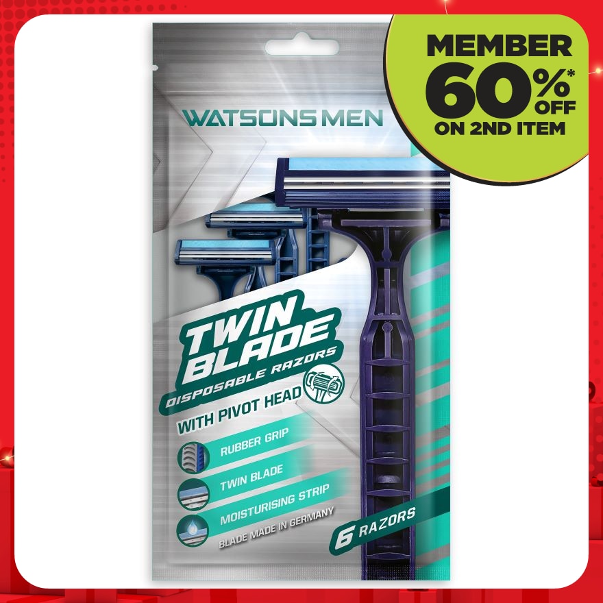 Men Twin Blade Disposable Razors 6S