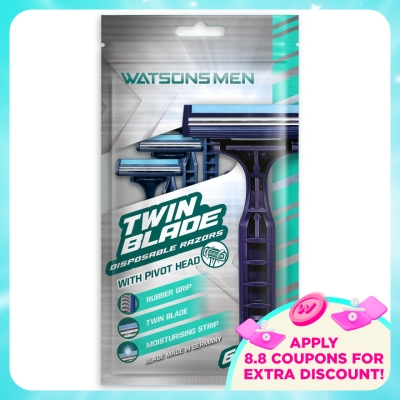 WATSONS MEN - Men Twin Blade Disposable Razors 6S