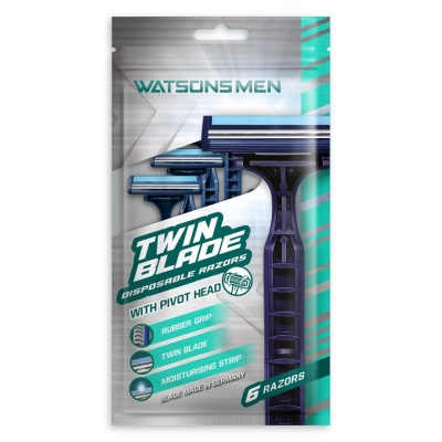 WATSONS MEN - Men Twin Blade Disposable Razors 6S