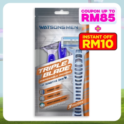 WATSONS MEN Men Triple Blade Disposable Razors 3S