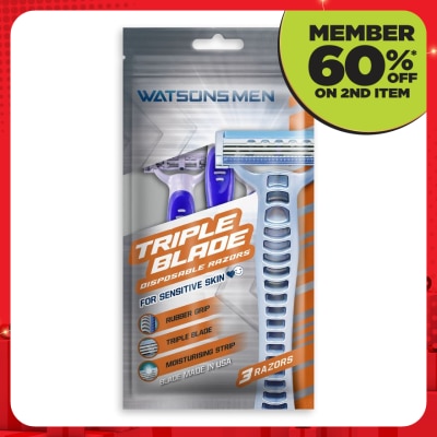 WATSONS MEN Men Triple Blade Disposable Razors 3S