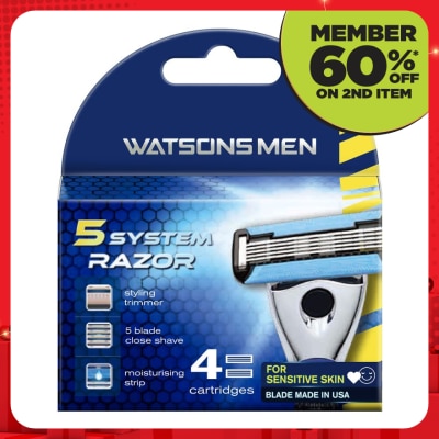 WATSONS MEN Men 5-Blade Razor Cartridge 4S