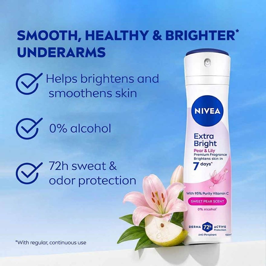 Deodorant Female Extra Bright Miracle Sweet Spray 150ml x2 image