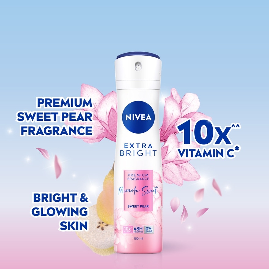 Deo Female Extra Bright Miracle Sweet Spray 150ml x2