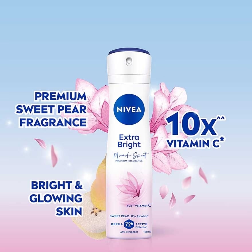 Deo Female Extra Bright Miracle Sweet Spray 150ml x2