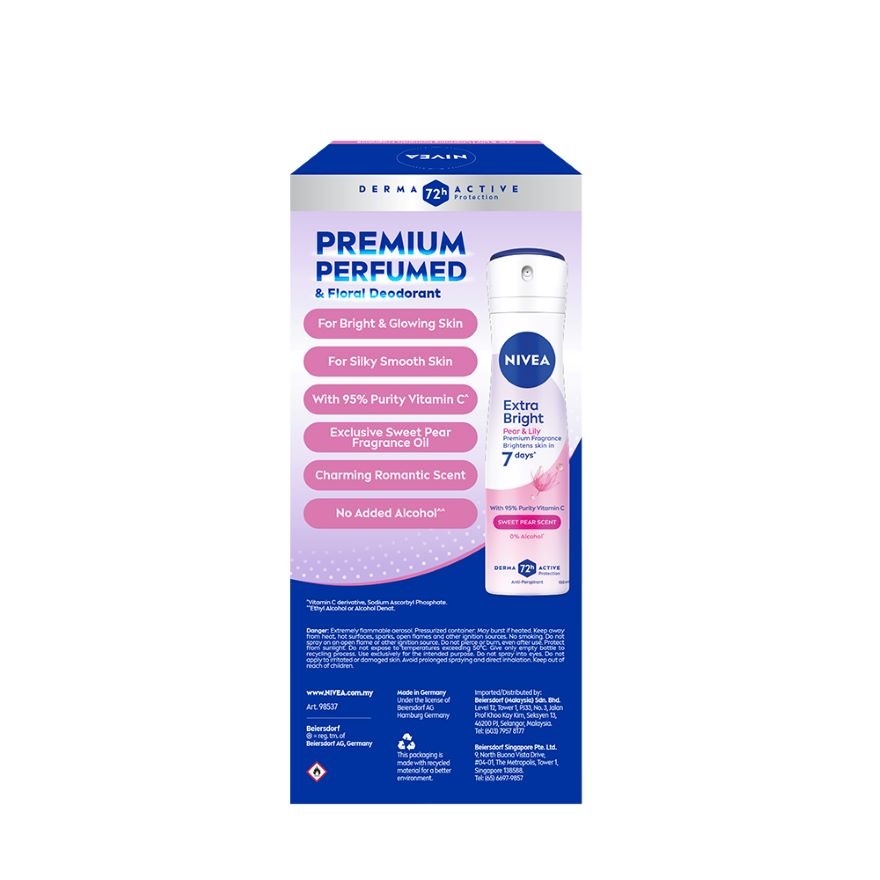 Deodorant Female Extra Bright Miracle Sweet Spray 150ml x2 image