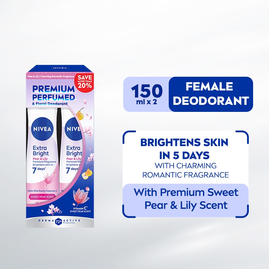 Deodorant Female Extra Bright Miracle Sweet Spray 150ml x2 image