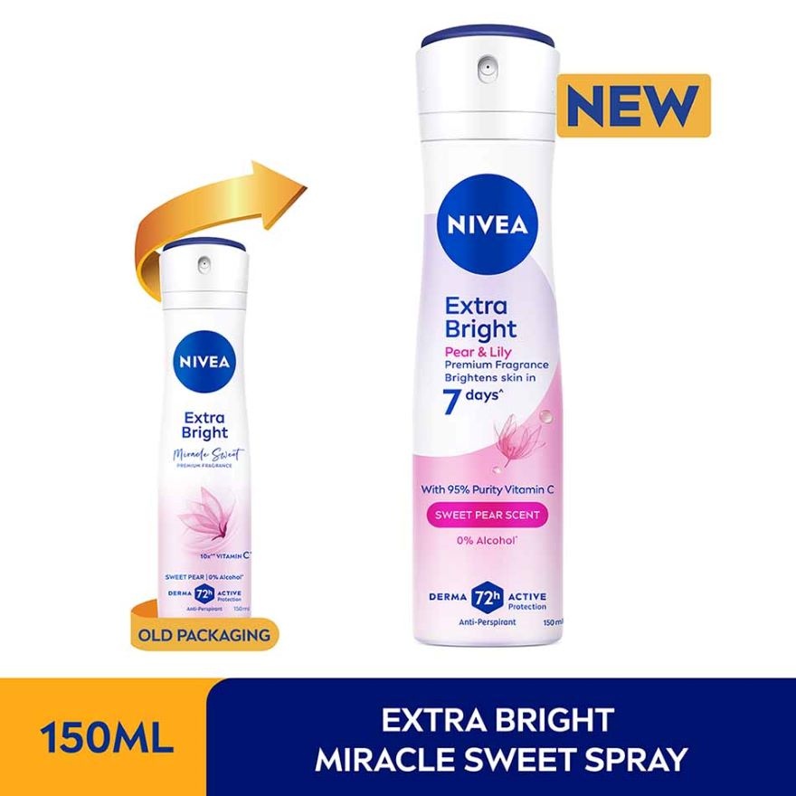 Deodorant Female Extra Bright Miracle Sweet Spray 150ml x2 image