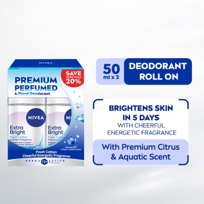 NIVEA Deo Female Extra Bright Fresh Cotton Roll On 50ML TWP image