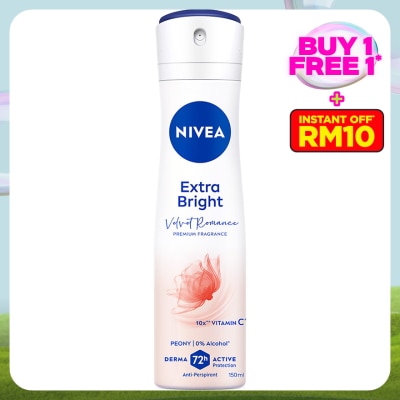 NIVEA Deo Female Extra Bright Velvet Romance Spray 150ML