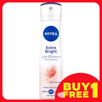 NIVEA Deo Female Extra Bright Velvet Romance Spray 150ML