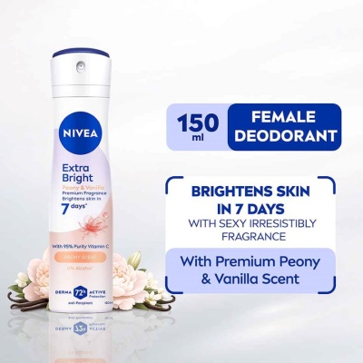 NIVEA - Deodorant Female Extra Bright Velvet Romance Spray 150ML