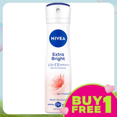 NIVEA Deo Female Extra Bright Velvet Romance Spray 150ML