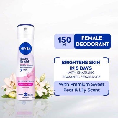 NIVEA - Deodorant Female Extra Bright Miracle Sweet Spray 150ML image
