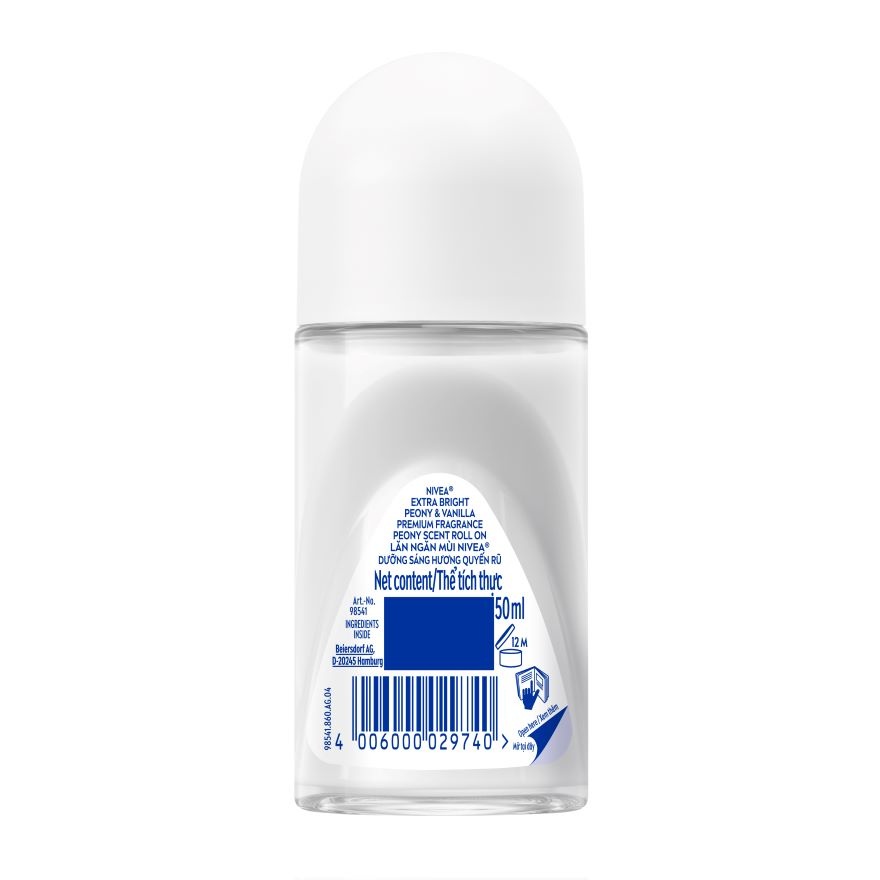 Deodorant Female Extra Bright Peony & Vanilla Roll On 50ML