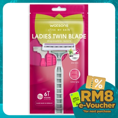 WATSONS Ladies Twin Blade Disposable Razors 6S